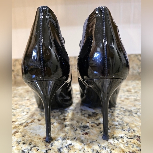 Jimmy Choo Black Gray Brady Ankle Boots Pointy Toe 39 Zippered Booties. - Picture 4 of 9